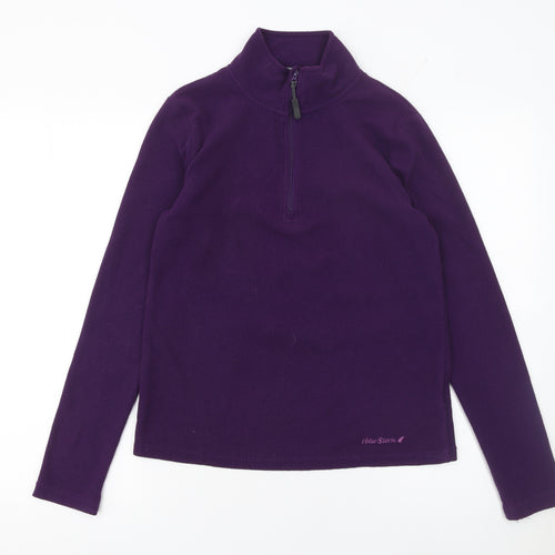 Peter Storm Women Purple Fleece Pullover Sweatshirt Size 10