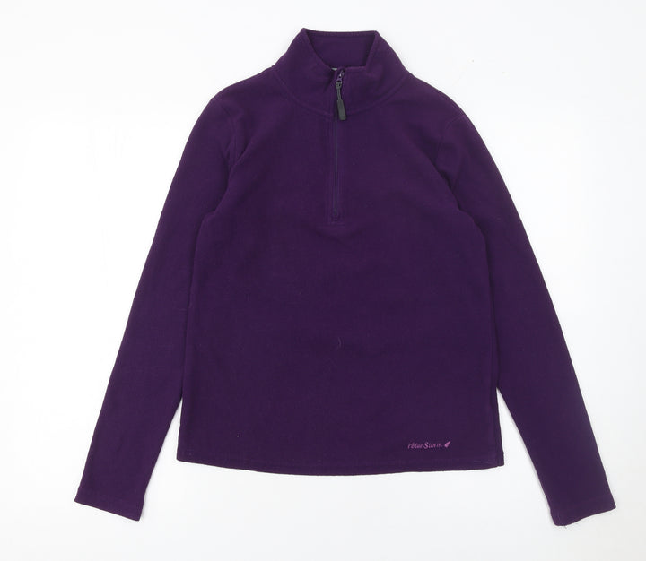 Peter Storm Women Purple Fleece Pullover Sweatshirt Size 10