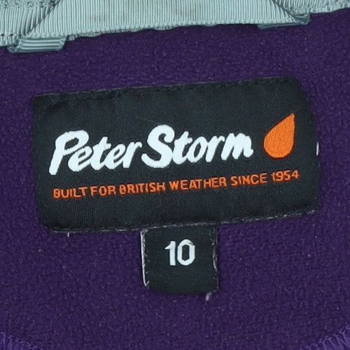 Peter Storm Women Purple Fleece Pullover Sweatshirt Size 10