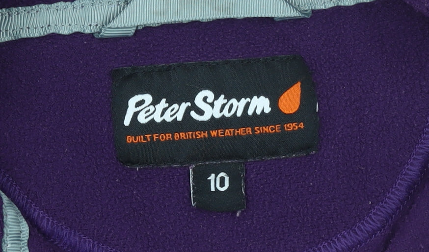 Peter Storm Women Purple Fleece Pullover Sweatshirt Size 10