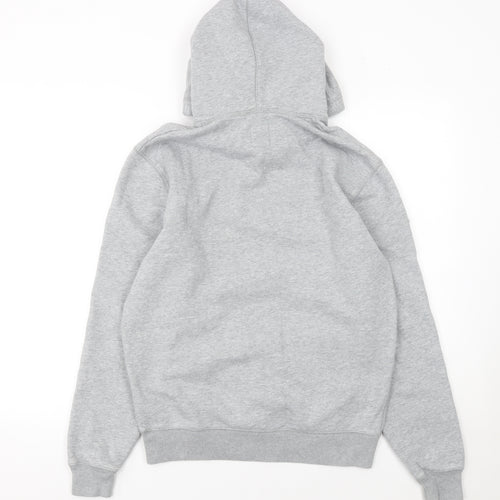 Jack Wills Mens Grey Small Pullover Hoodie Logo Fleece Sweatshirt