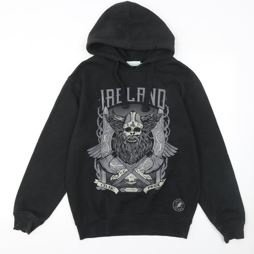 From Ireland Men's Black Celtic Pride Pullover Hoodie Size S