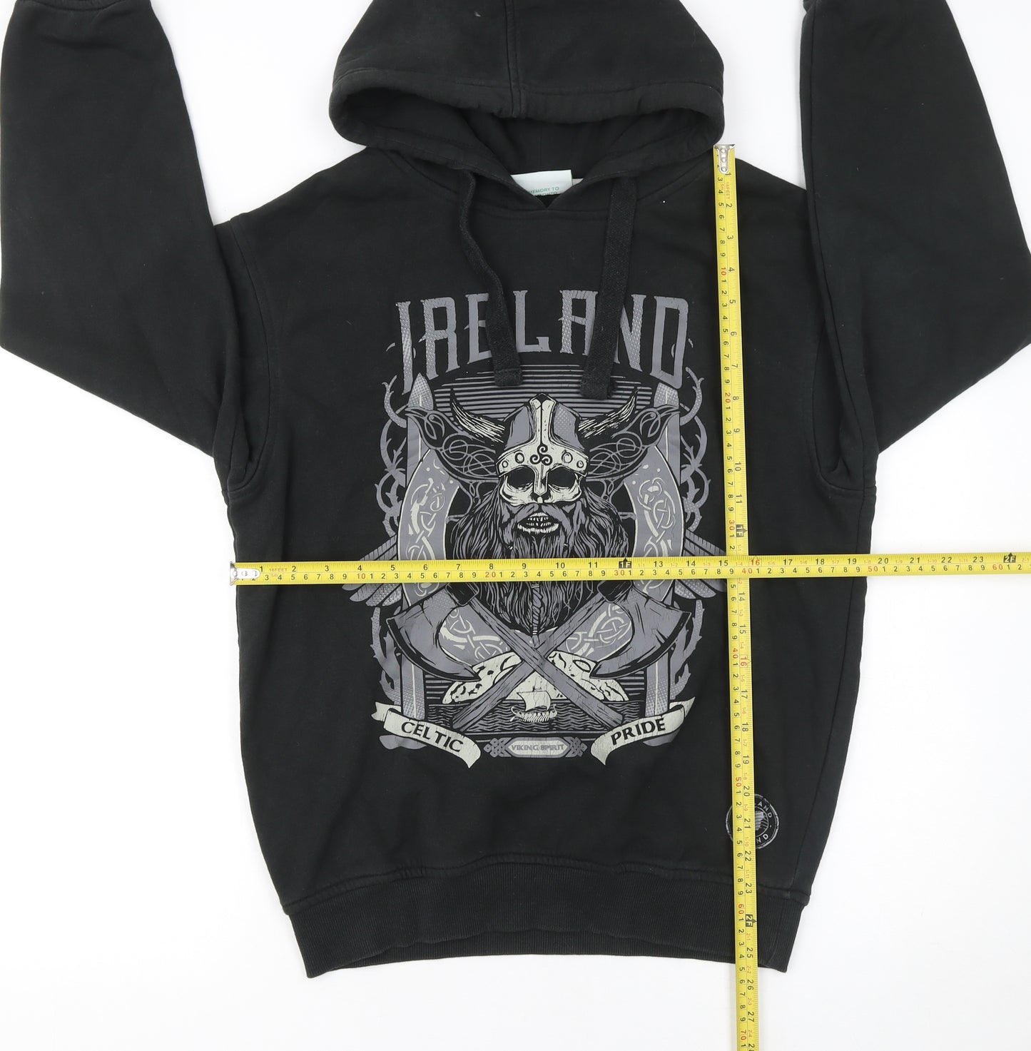 From Ireland Men's Black Celtic Pride Pullover Hoodie Size S