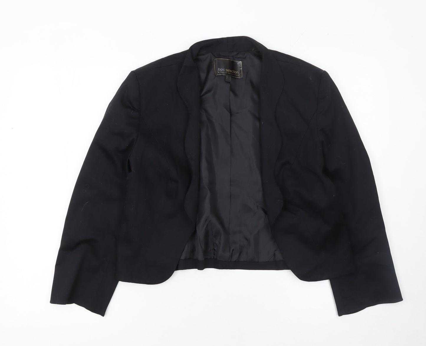 bpc Selection Women's Black Size 14 Tailored Cropped Blazer
