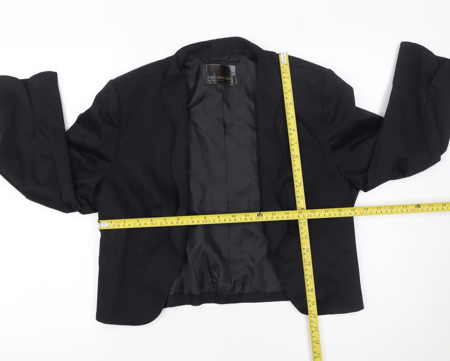 bpc Selection Women's Black Size 14 Tailored Cropped Blazer