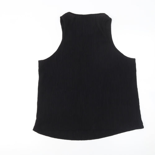 F&F Womens Black Sleeveless Tank Top UK 16 Regular Fit Polyester