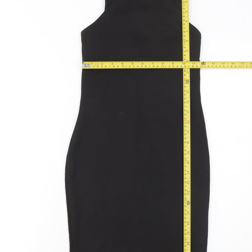 Boohoo Night Women's Black Size 6 Bodycon Sleeveless Midi Dress