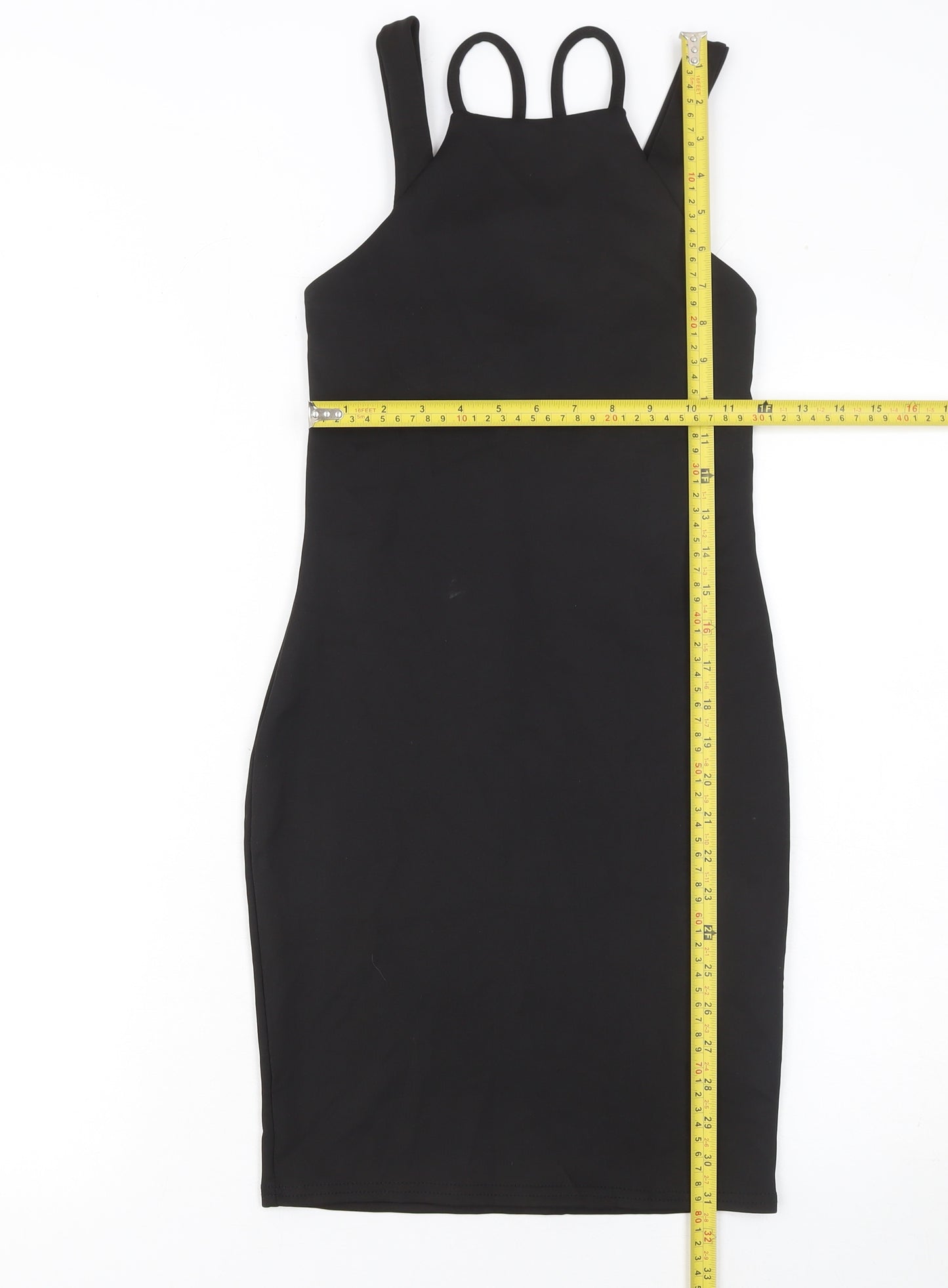 Boohoo Night Women's Black Size 6 Bodycon Sleeveless Midi Dress