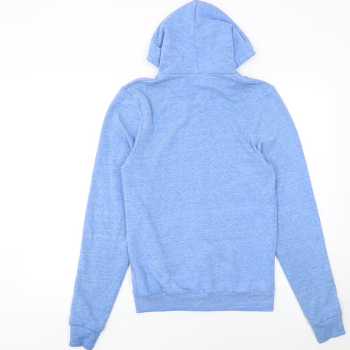 American Apparel Women's Blue Full Zip Hoodie Size S Fleece Blend