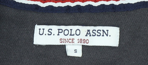 U.S. Polo Assn. Men's Black 1/2 Zip Hoodie Size S