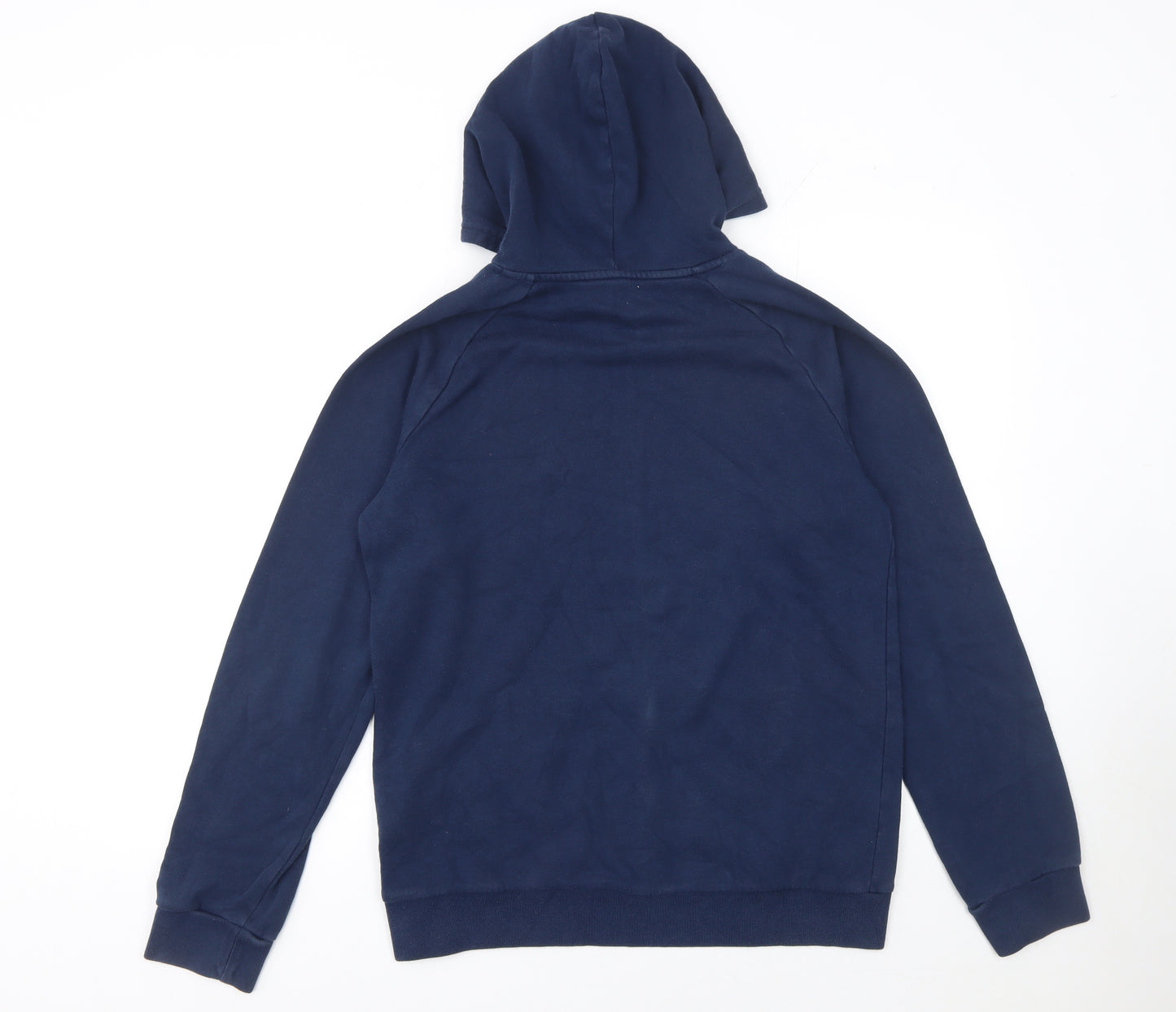 Under Armour Boys Navy Pullover Hoodie YXL 158-170cm Cotton Blend Fleece