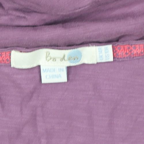 Boden Women’s Purple A-Line Jersey Dress Size 10 Short Sleeve