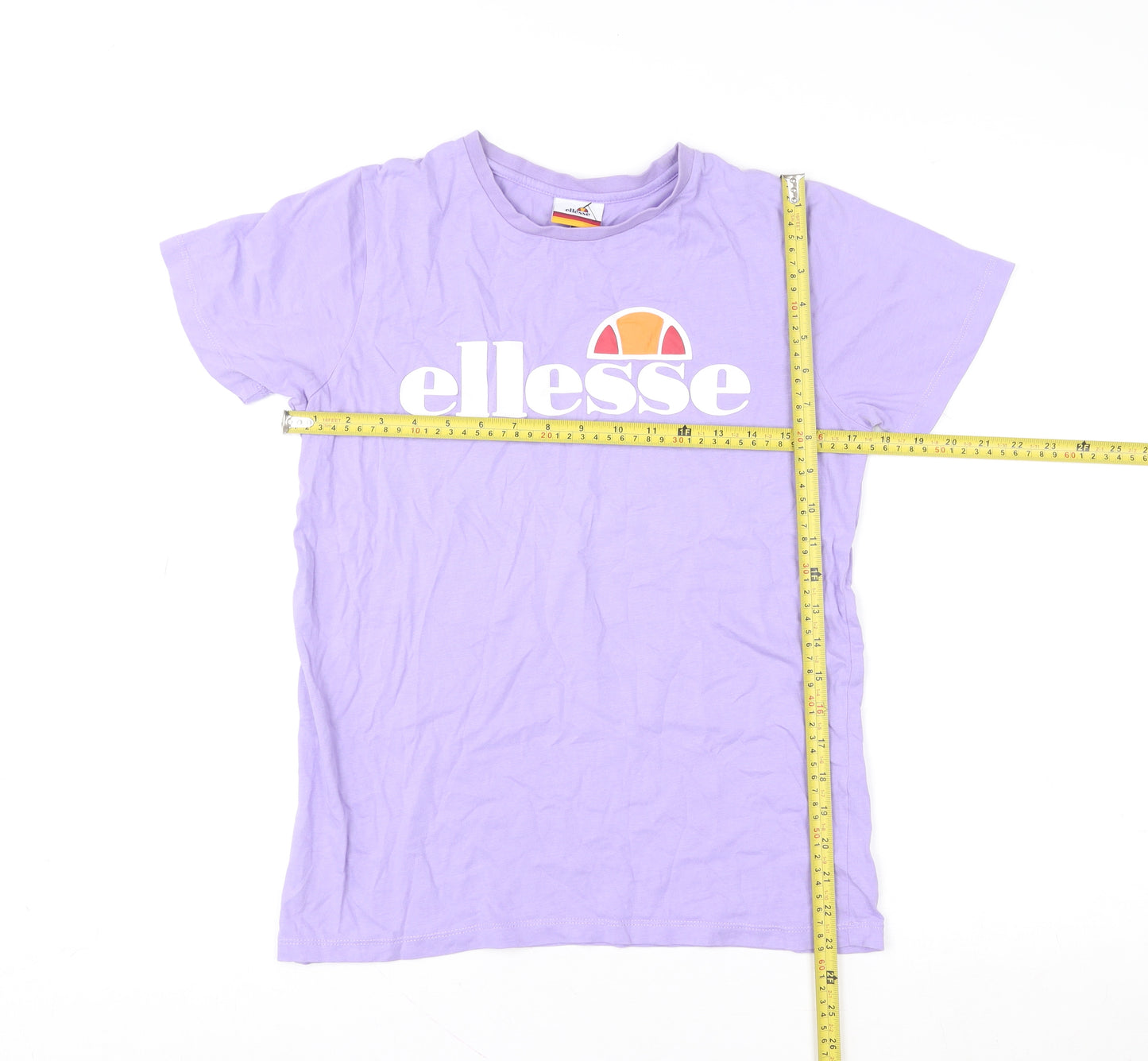 Ellesse Teens Purple Short Sleeve Crew Neck Cotton T-Shirt