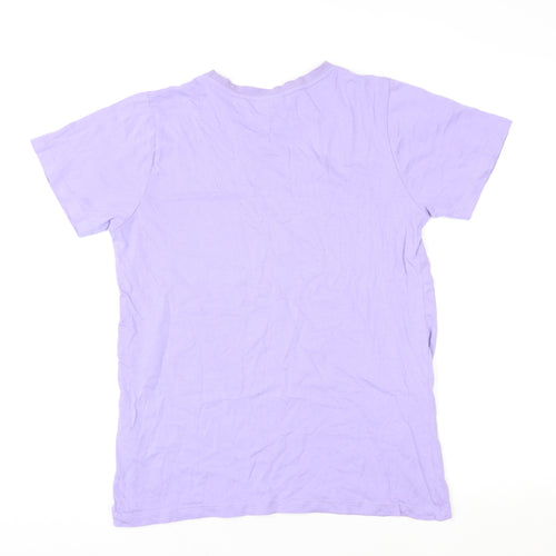 Ellesse Teens Purple Short Sleeve Crew Neck Cotton T-Shirt