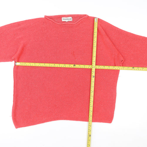 Collezione Gaia Womens Coral Knit Pullover Sweater M/L