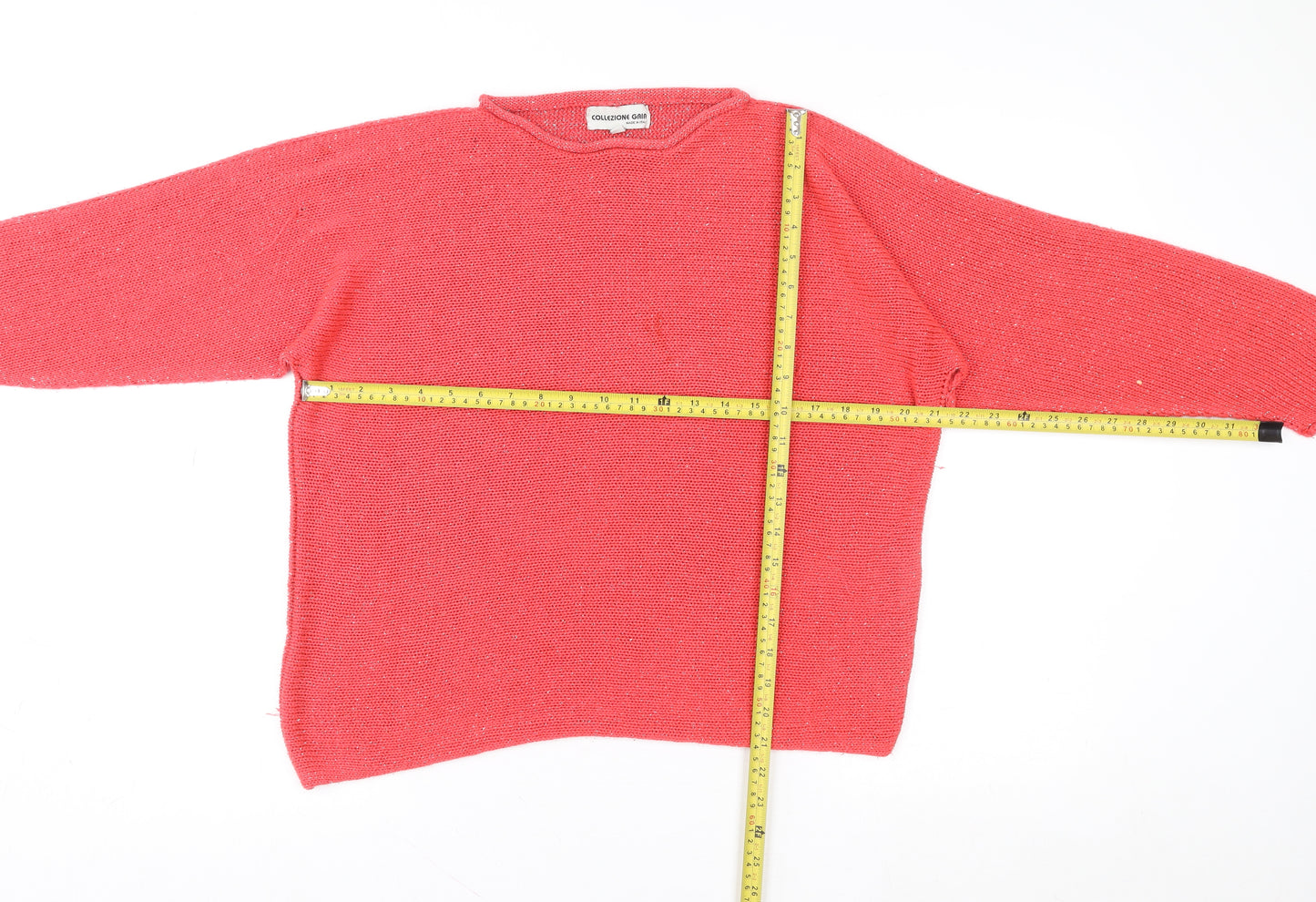 Collezione Gaia Womens Coral Knit Pullover Sweater M/L