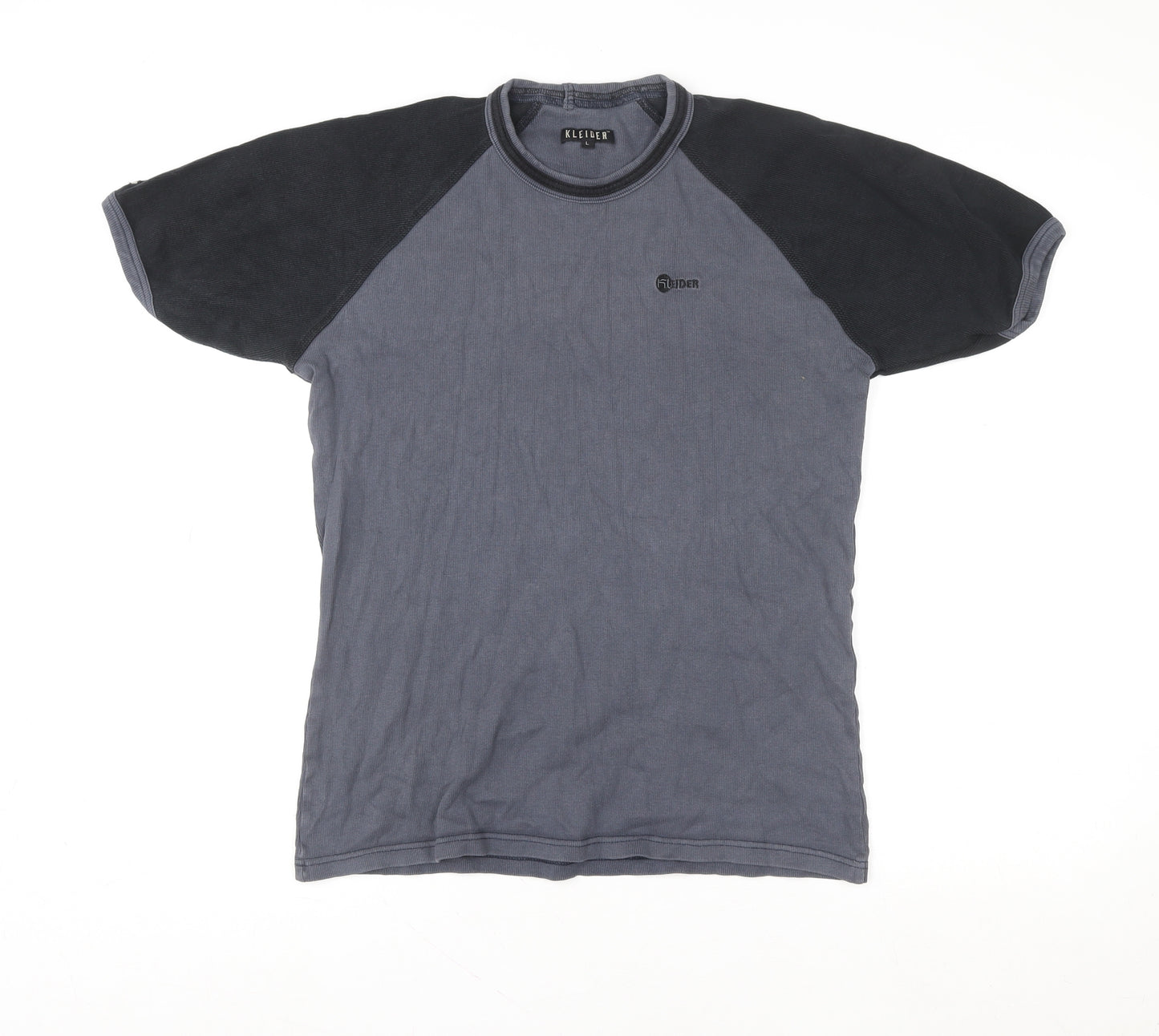 Kleider Men's Grey Short Sleeve Crew Neck Cotton T-Shirt L