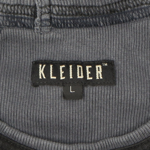 Kleider Men's Grey Short Sleeve Crew Neck Cotton T-Shirt L