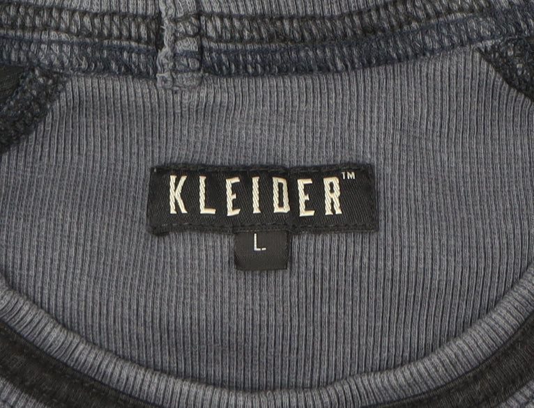 Kleider Men's Grey Short Sleeve Crew Neck Cotton T-Shirt L