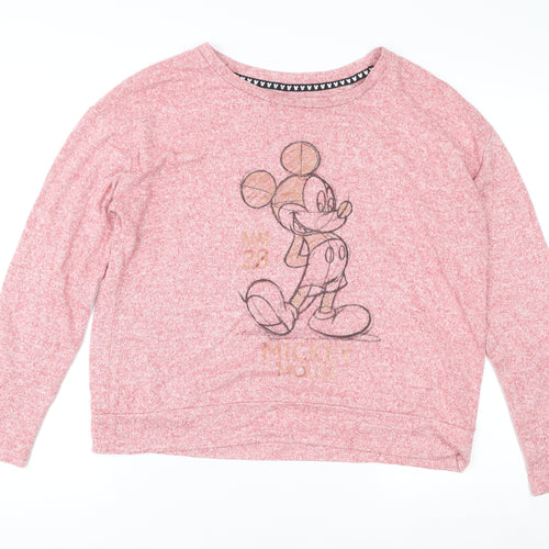 Disney Women’s Pink Mickey Mouse Long Sleeve Pyjama Top L