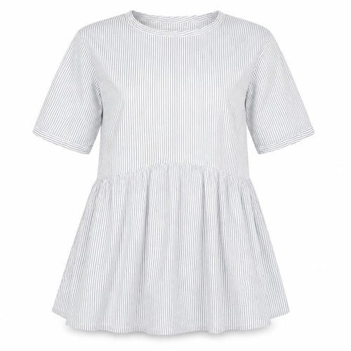 ASOS Design Women Blue Stripe Tall Shirt Dress UK 10 Cotton Blend
