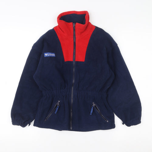 Columbia Boys Blue and Red Fleece Full Zip Outdoor Jacket 8-10 Years