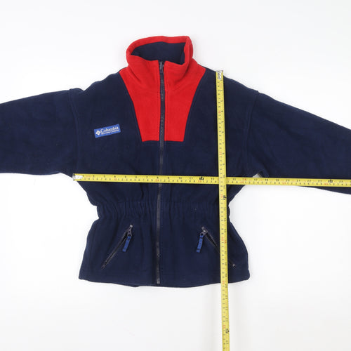 Columbia Boys Blue and Red Fleece Full Zip Outdoor Jacket 8-10 Years