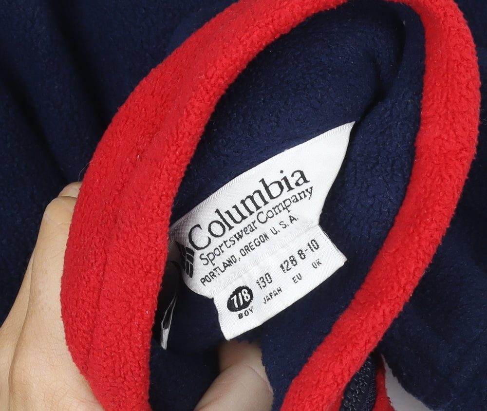 Columbia Boys Blue and Red Fleece Full Zip Outdoor Jacket 8-10 Years