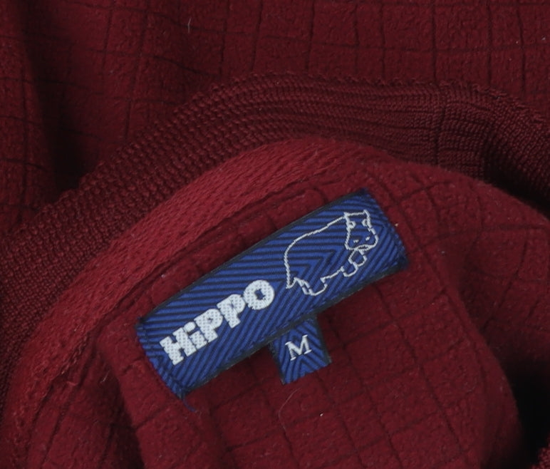 Hippo Men's Red Pullover Crew Neck Knit Sweatshirt Size M