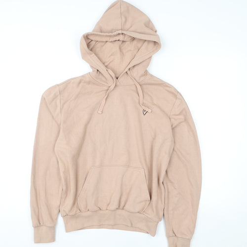 H&M Divided Womens Beige Pullover Hoodie XS Cotton Blend Casual