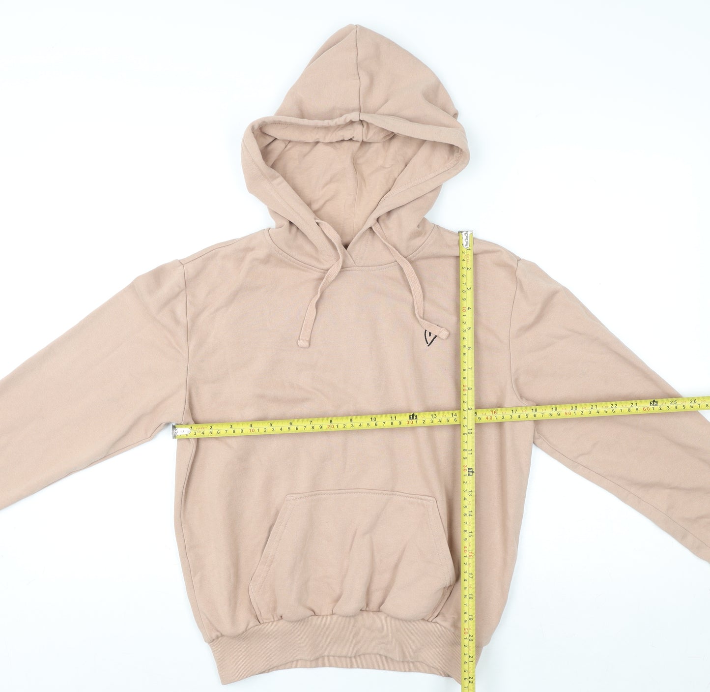 H&M Divided Womens Beige Pullover Hoodie XS Cotton Blend Casual
