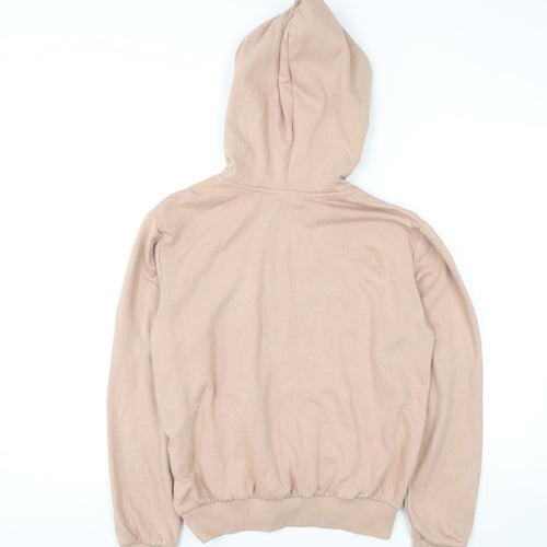 H&M Divided Womens Beige Pullover Hoodie XS Cotton Blend Casual