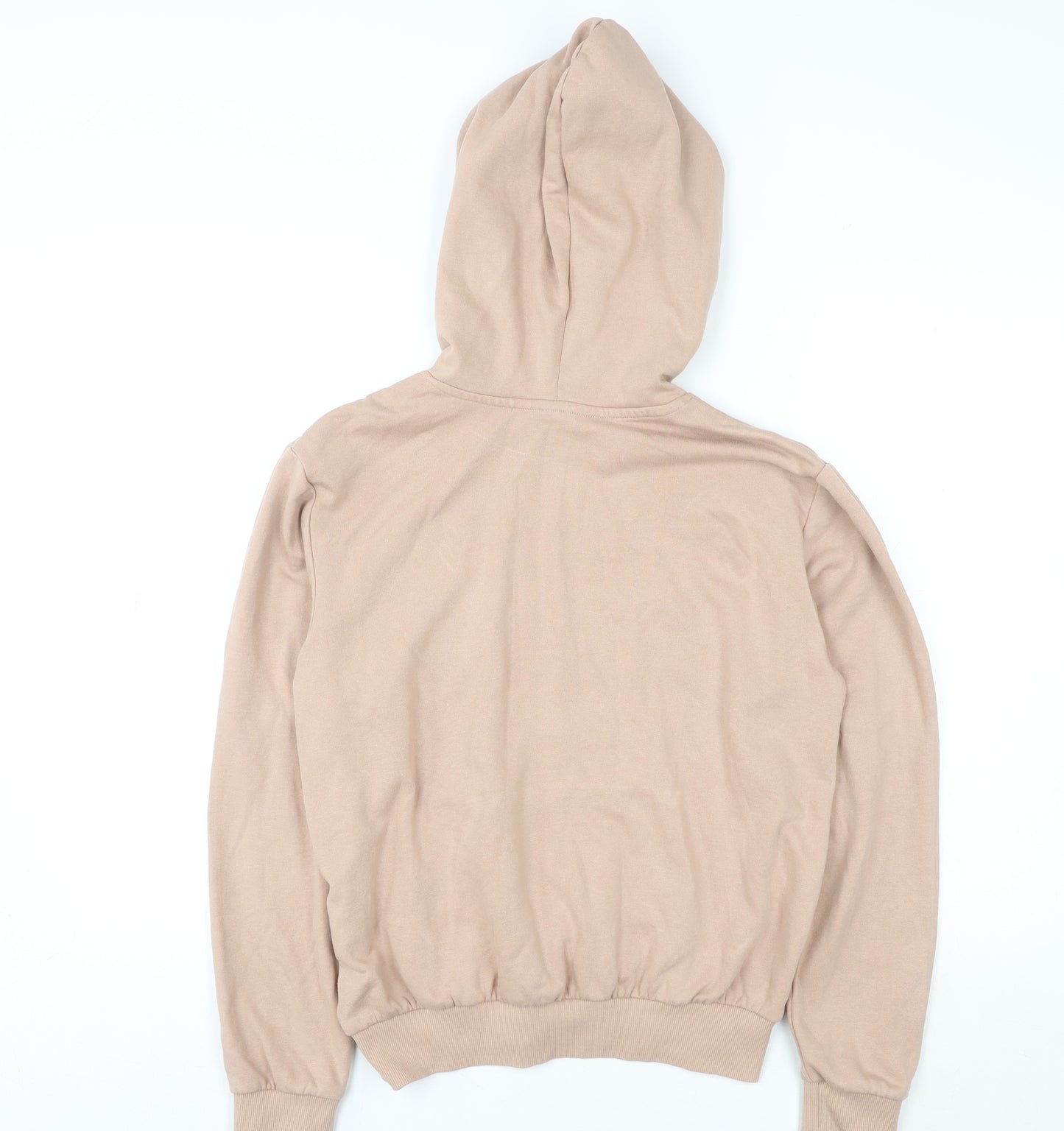 H&M Divided Womens Beige Pullover Hoodie XS Cotton Blend Casual