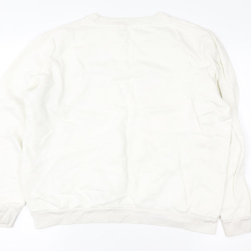 Henri Lloyd Women's White Cotton Crew Neck Sweatshirt M