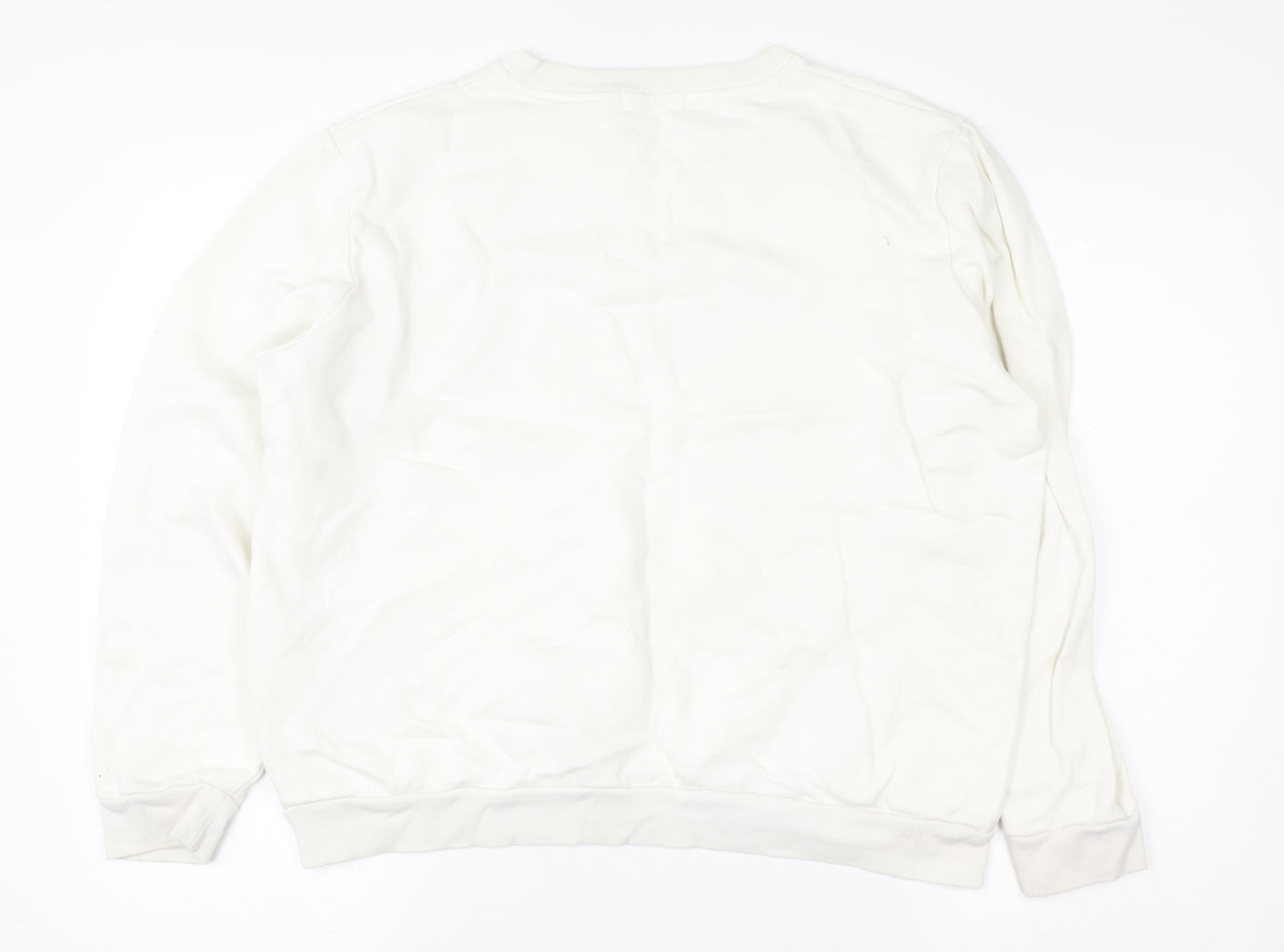 Henri Lloyd Women's White Cotton Crew Neck Sweatshirt M