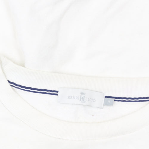 Henri Lloyd Women's White Cotton Crew Neck Sweatshirt M