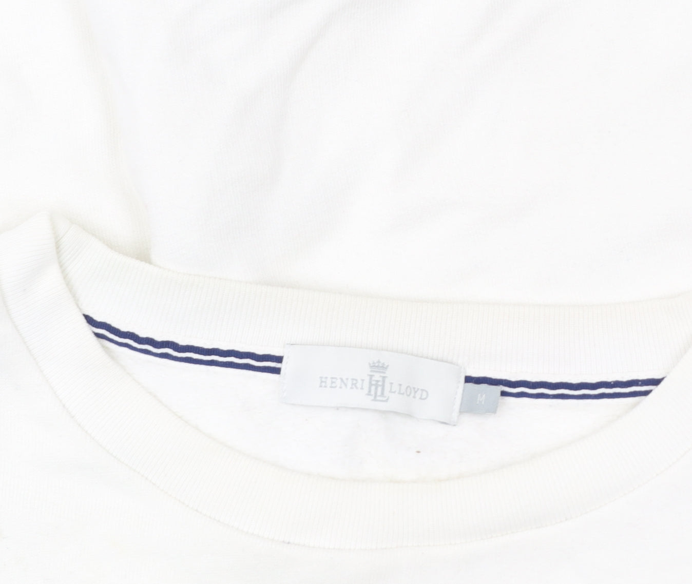 Henri Lloyd Women's White Cotton Crew Neck Sweatshirt M