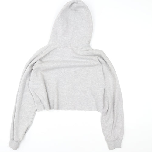 NFL Chicago Bears Womens Grey Crop Hoodie Medium Pullover