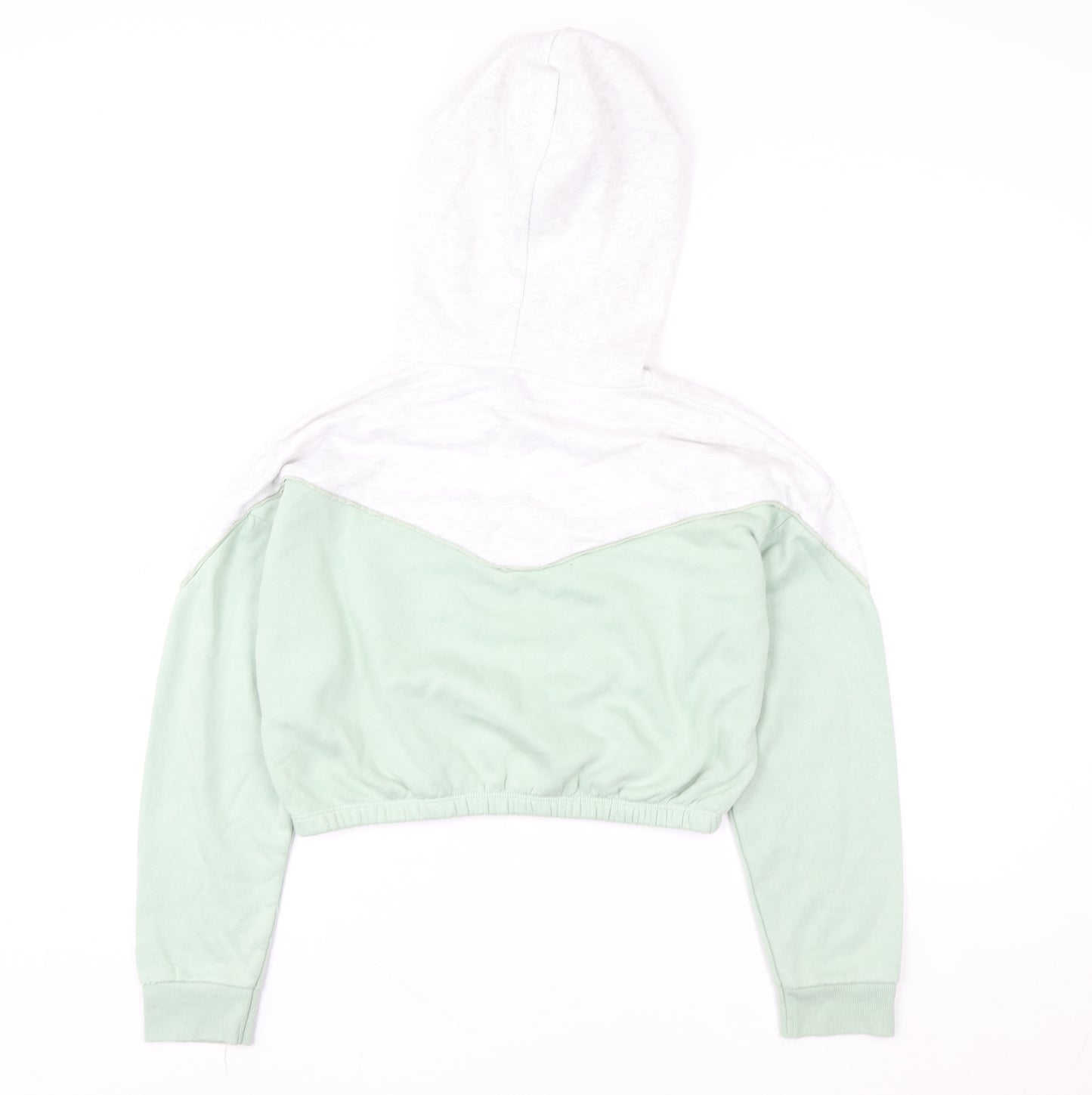 New Look Girls Green Colourblock Hoodie 12-13 Years Pullover Sweatshirt