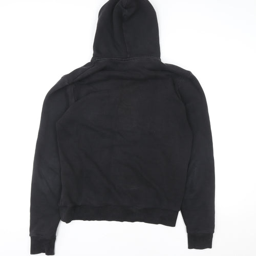 The Couture Club Womens Black Hoodie Medium Pullover Embroidered