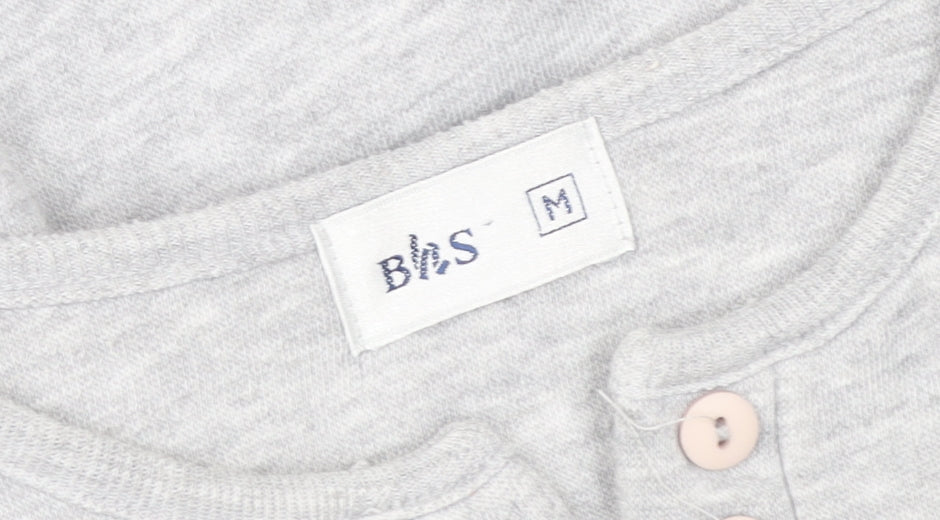 Marks and Spencer Women’s Grey Henley Pullover Sweatshirt M