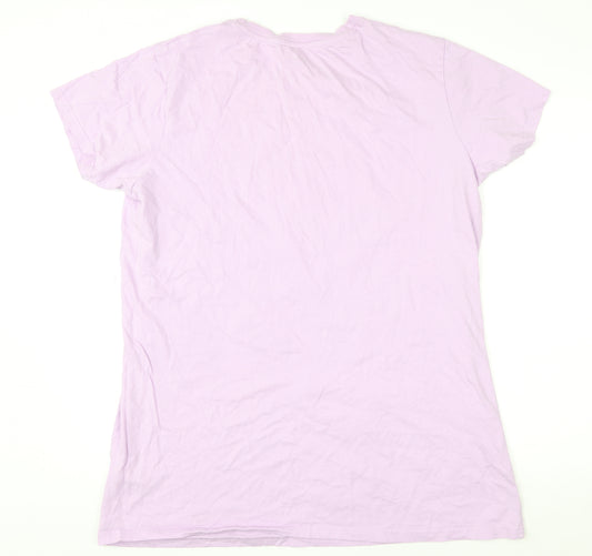 Disney Women Purple Cotton Pluto Nightshirt UK 12-14 T-Shirt Style