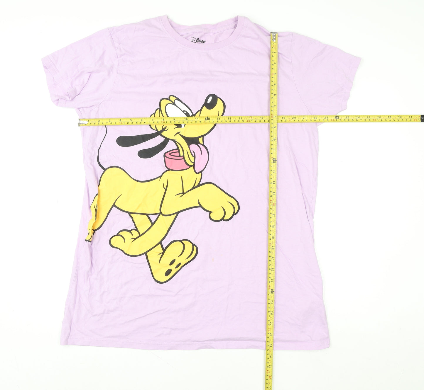 Disney Women Purple Cotton Pluto Nightshirt UK 12-14 T-Shirt Style