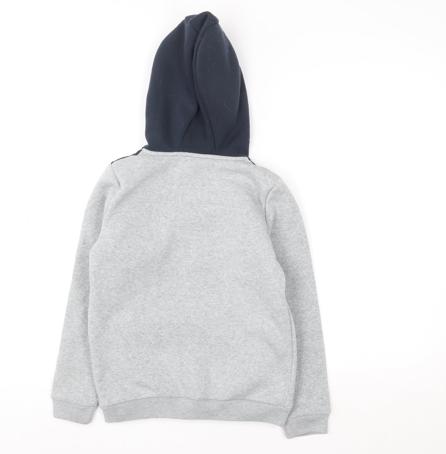Slazenger Boys Grey Full Zip Hooded Colourblock Jacket 9-10 Years Polyester