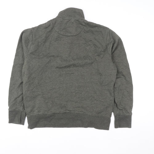 Next Men's Green 1/4 Zip High Neck Sweatshirt Size M
