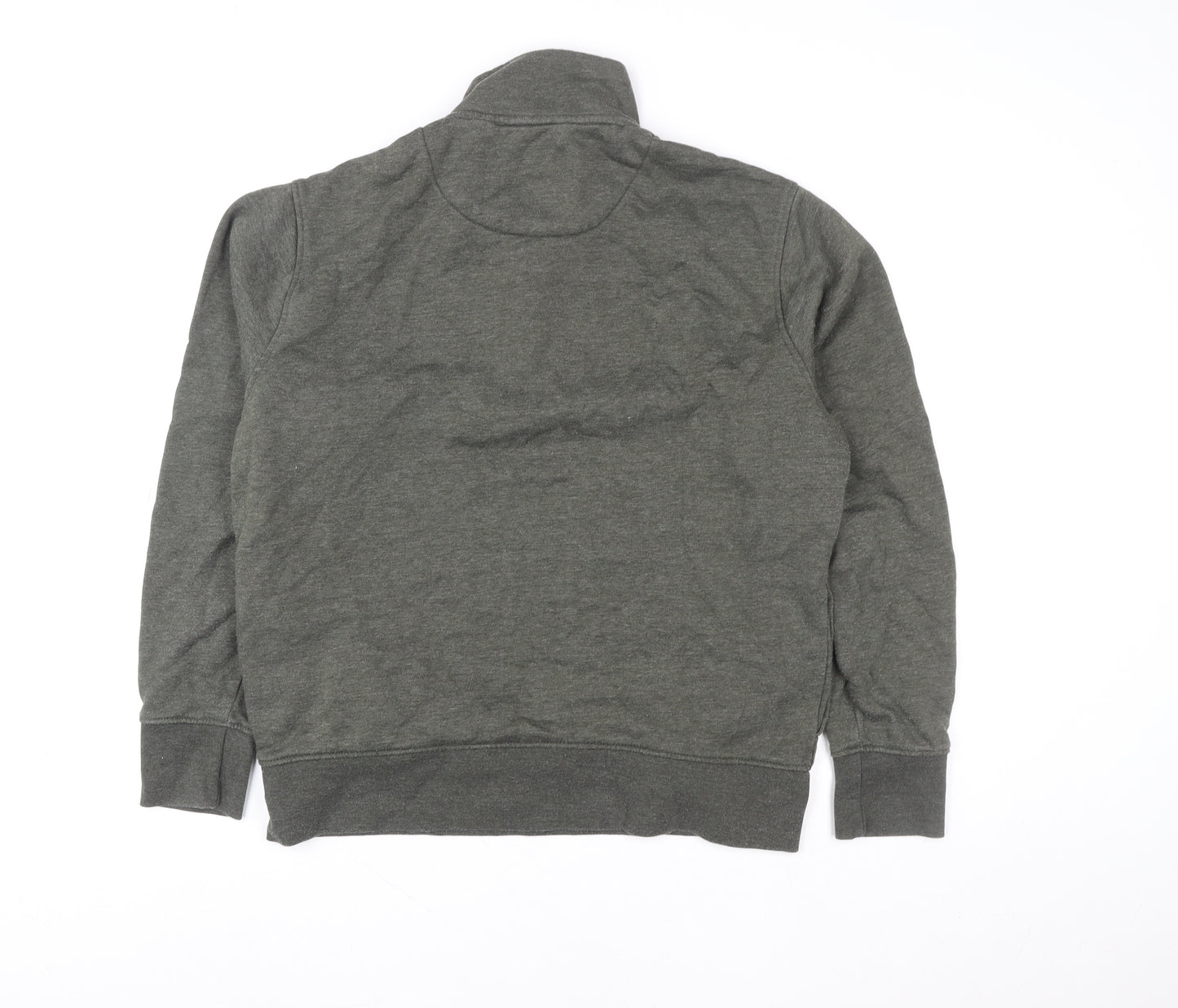 Next Men's Green 1/4 Zip High Neck Sweatshirt Size M