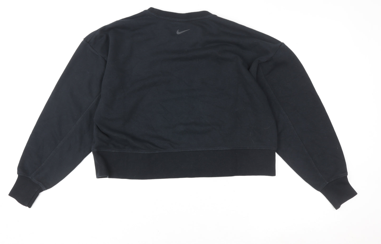 Nike Womens Black Dri-FIT Pullover Sweatshirt XS Cotton Blend