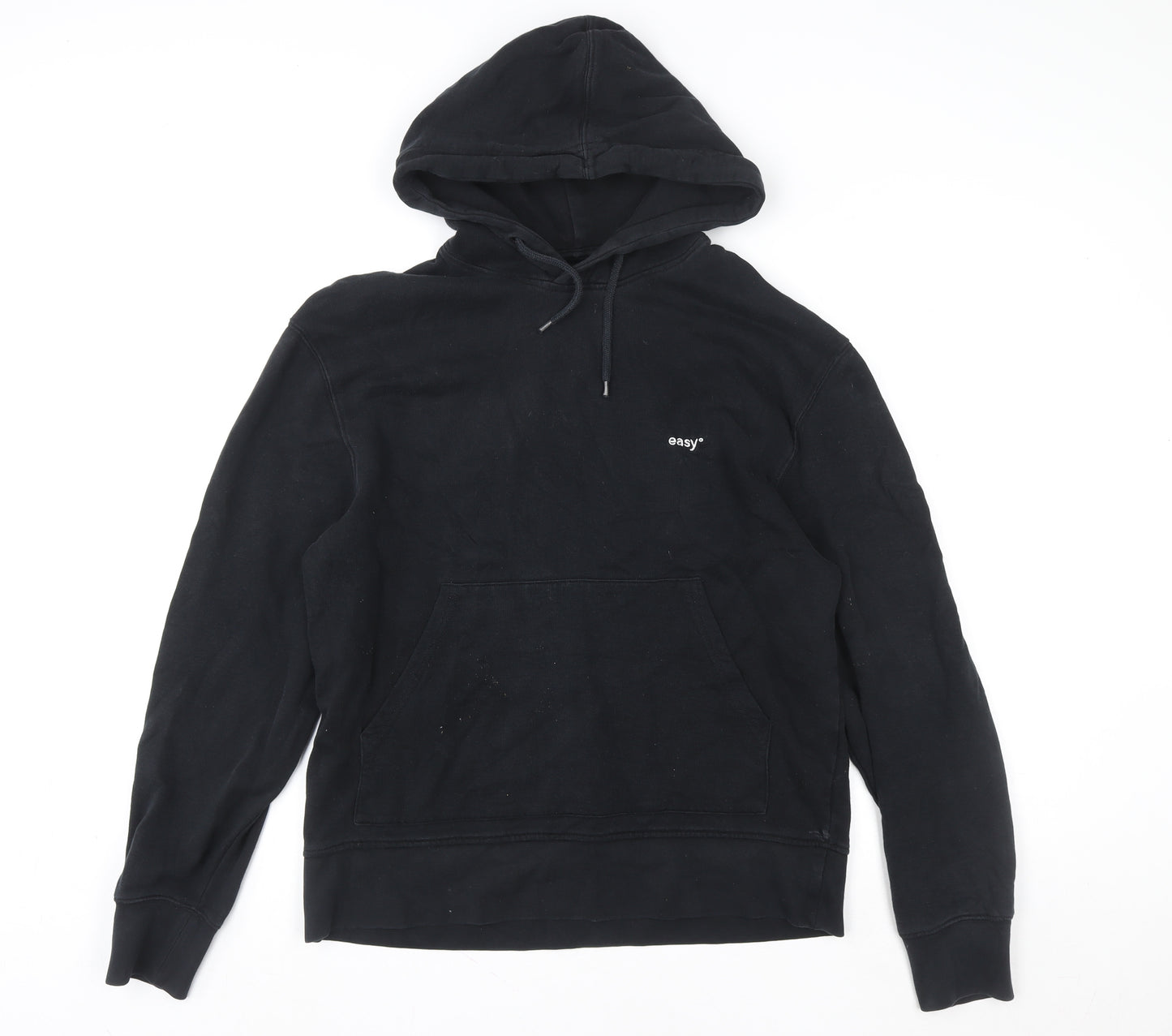 Topman Unisex Black Pullover Hoodie Size S Cotton Casual Sweatshirt
