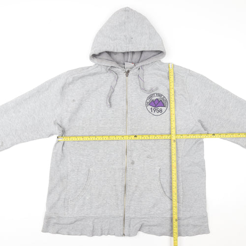 TOG24 Women’s Grey Hooded Zip Up Cotton Blend Jacket Size 18