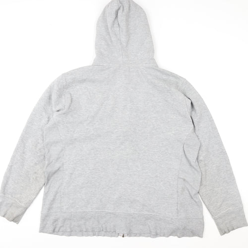 TOG24 Women’s Grey Hooded Zip Up Cotton Blend Jacket Size 18